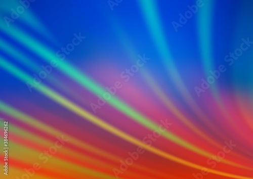 Light Blue, Red vector blurred and colored background.
