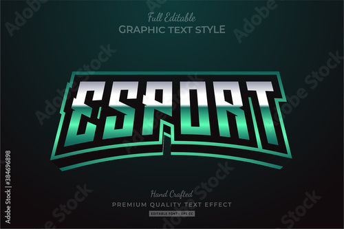 Esport Green Editable Text Style Effect Premium