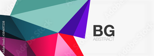 3d mosaic abstract backgrounds, low poly shape geometric design