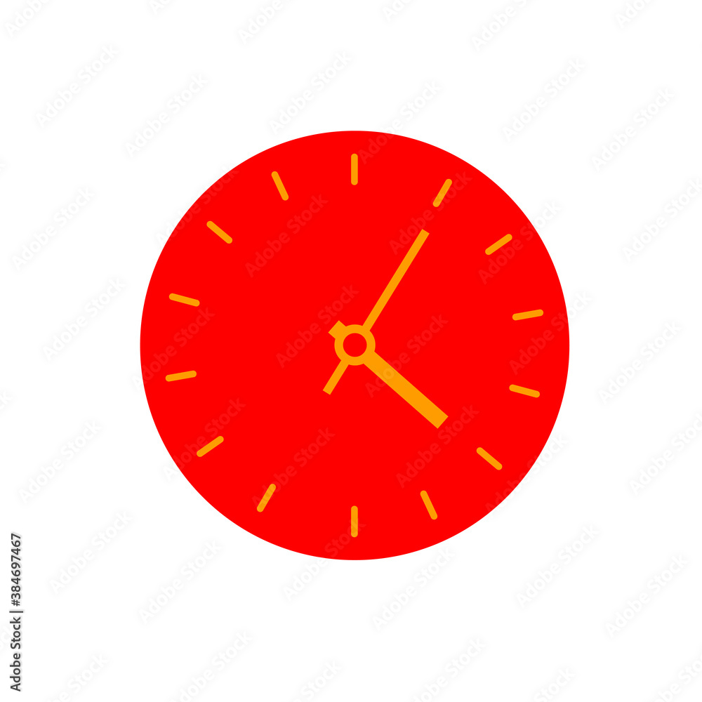 Clock icon in trendy flat style isolated on background. Clock icon in trendy flat style isolated on background.