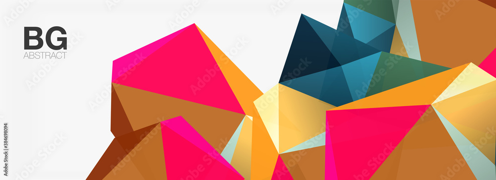 3d mosaic abstract backgrounds, low poly shape geometric design 3d mosaic abstract backgrounds, low poly shape geometric design