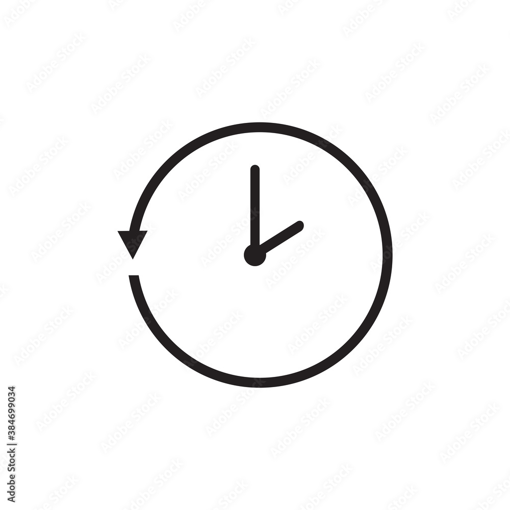 Clock icon symbol sign vector Clock icon symbol sign vector