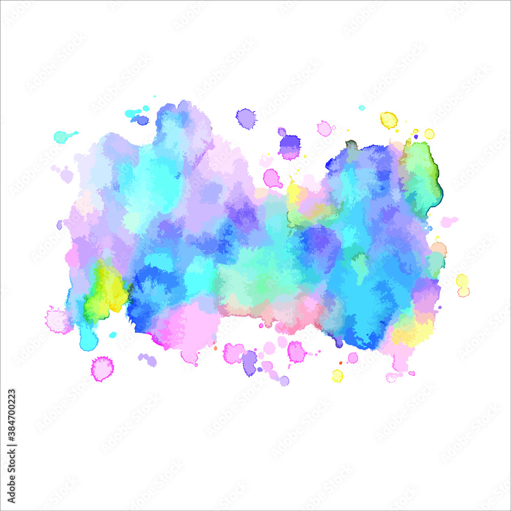 abstract watercolor splashes of paint on white background. Vector Eps10