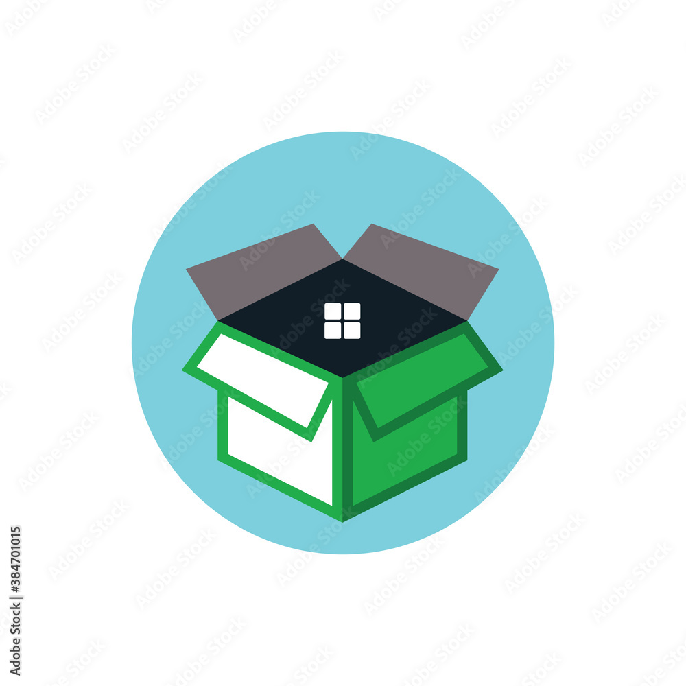 Vector of Box house logo design eps format, suitable for your design needs, logo, illustration, animation, etc.