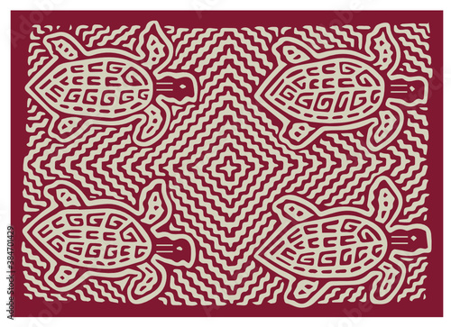 Mola kuna from panama sanblas SVG