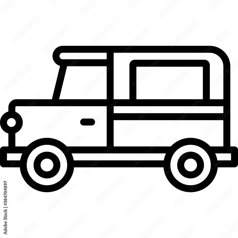 line icon for hearse