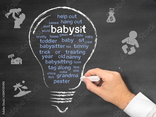 Принти на полотні babysit