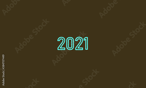 illustration of an background with text 2021, happy new year