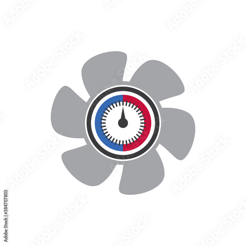 Vector of HVAC logo with fan and pressure gauge symbol logo design eps format, suitable for your design needs, logo, illustration, animation, etc.