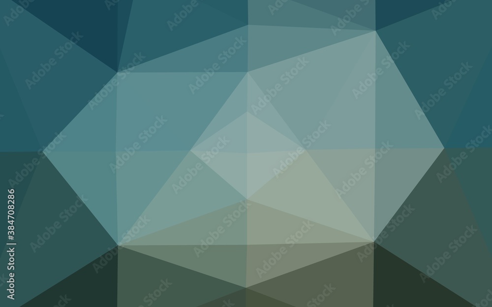 Fototapeta premium Dark Blue, Green vector shining triangular pattern.