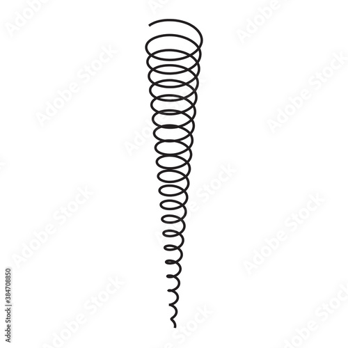 Fototapeta Naklejka Na Ścianę i Meble -   various shaped metal springs tapering. coil spring on white background 

