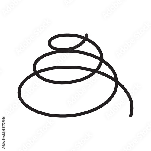  various shaped metal springs tapering. coil spring on white background 
