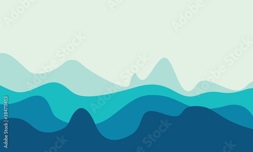 abstract ocean waves background with abstract waves vector design illustration