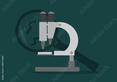 bio chemical laboratory micro scope vector design illustration