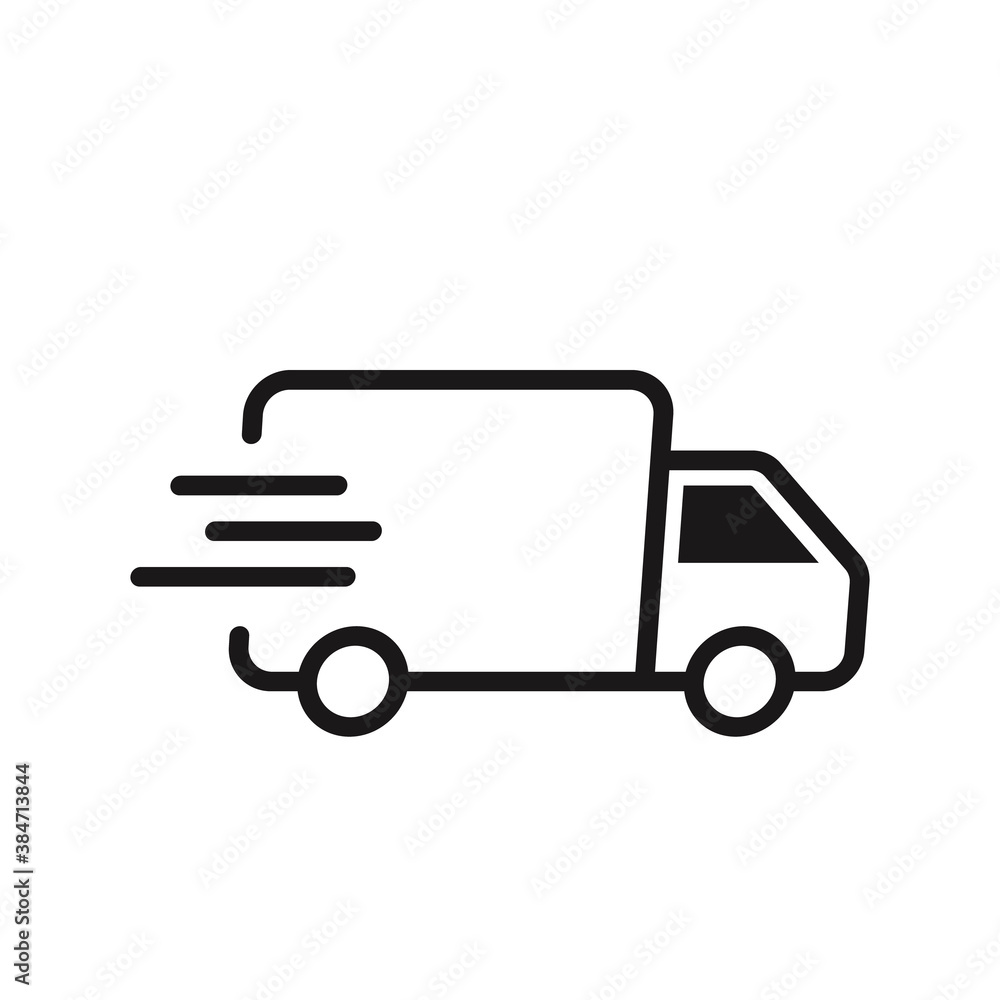 Fast moving shipping delivery truck. Vector Fast moving shipping delivery truck. Vector