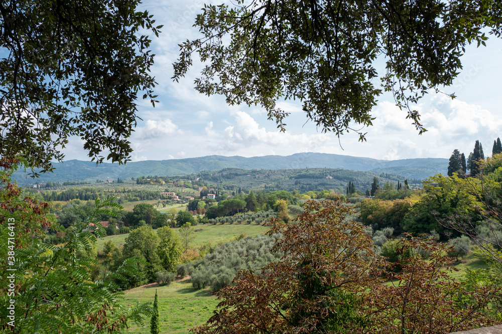Ausblick über Toskana bei Arezzo