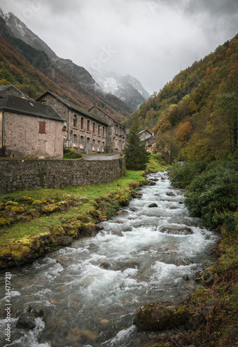 Salau french village in the pyrenees mountain
 photo