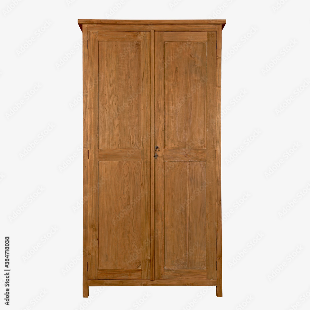 Wooden cabinet isolated