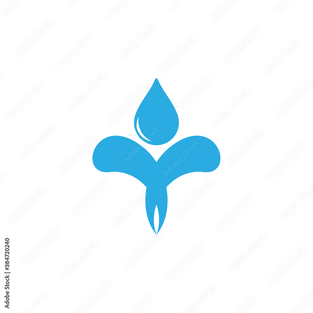 Obraz premium Water spread, water drop logo design vector