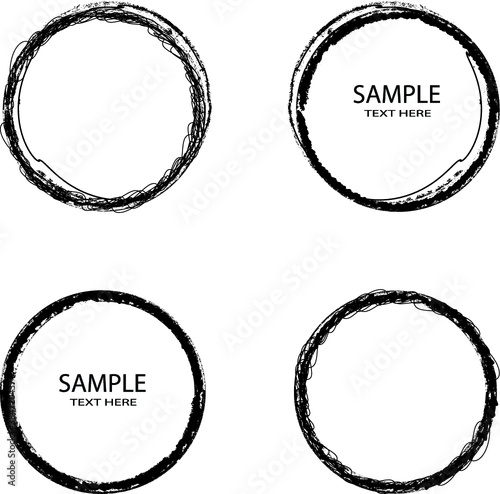 Grunge post Stamps Collection  Circles. Banners  Insignias   Logos  Icons  Labels and Badges Set . vector distress textures.blank shapes.