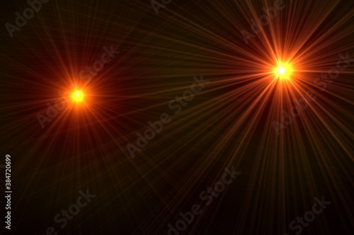 lens flare,effects sunlight,flare light transition, Abstract Natural Sun flare on the black background