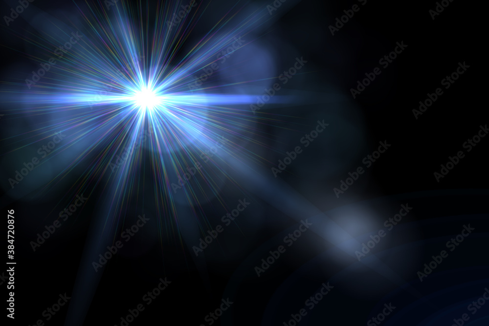 lens flare,effects sunlight,flare light transition, Abstract Natural Sun flare on the black background