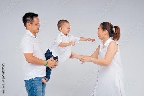 Family happry time - parent play with thier son