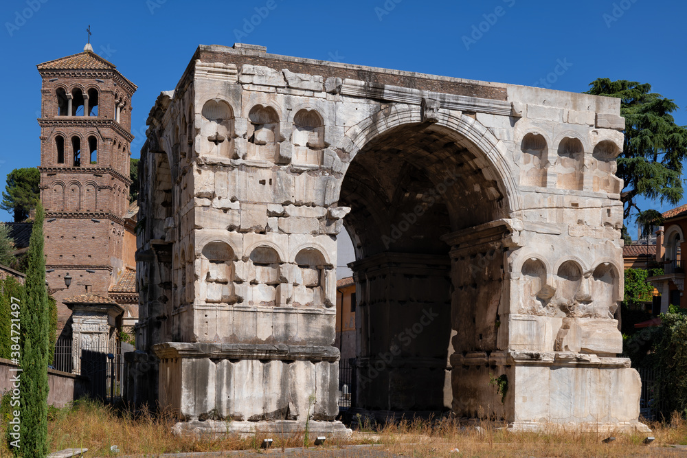 Arch of Janus in Rome, Italy