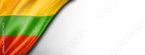 Fotografía Lithuanian flag isolated on white banner