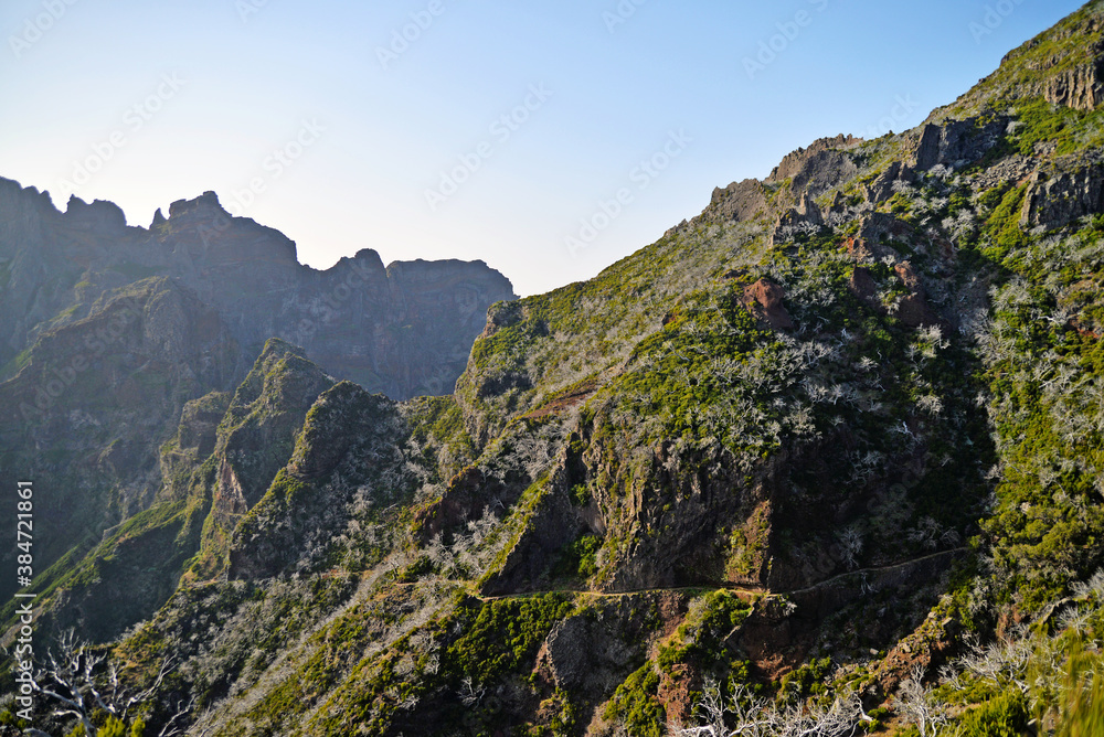 landscape in the mountains in Madeira