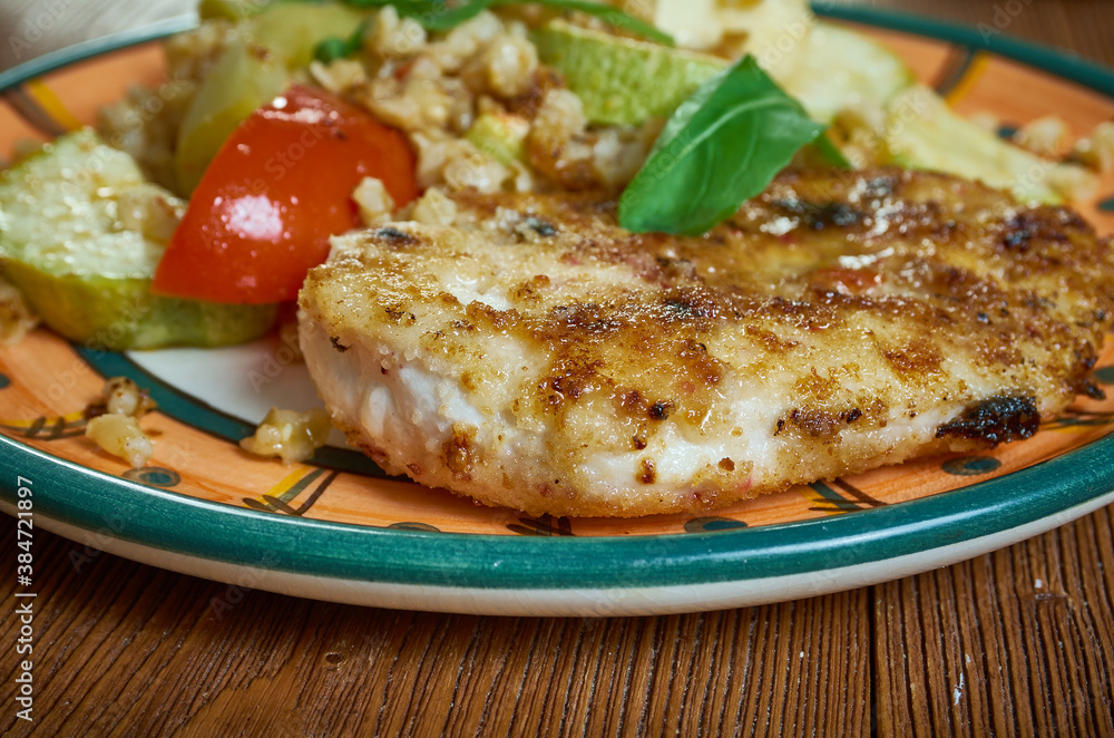 Cotolette di pollo con zucchine Cotolette di pollo con zucchine