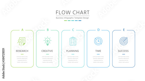 Simple flow chart infographics