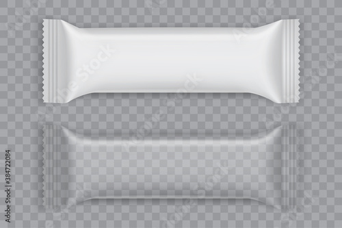 white paper packaging isolated on white background vector mock up