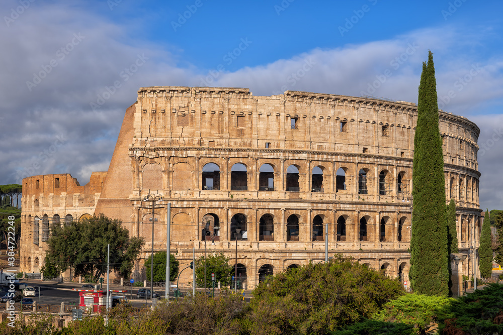 Colosseum in City of Rome in Italy