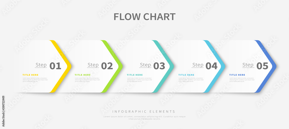 Process flow chart infographic Stock 벡터 | Adobe Stock
