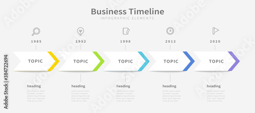 Business timeline infographic