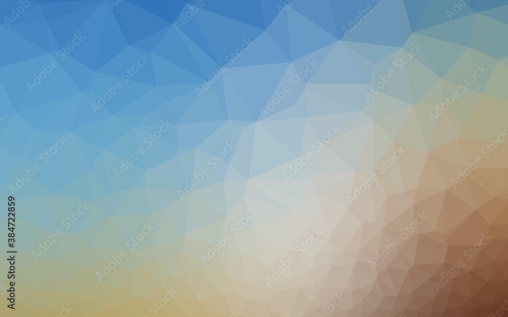 Fototapeta premium Light Blue, Yellow vector abstract polygonal layout.