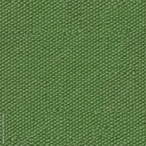 Simple green fabric background. Seamless square texture.