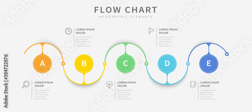 Simple flow chart infographic