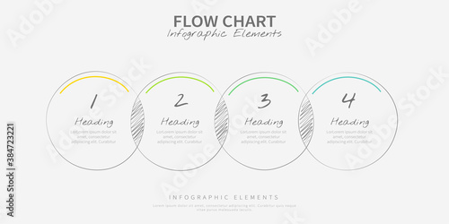 Infographic hand drawn flow chart