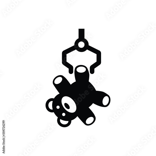 Doll picking game icon vector