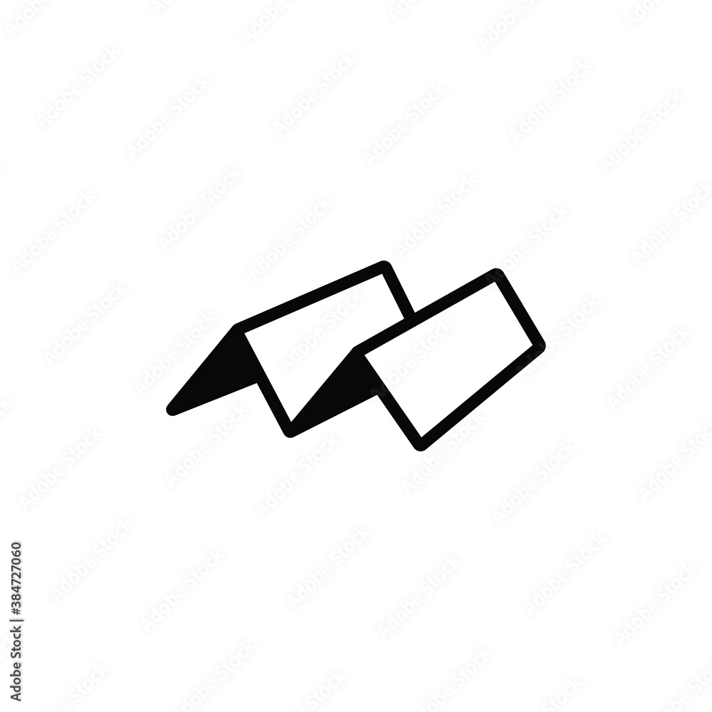 Folded paper icon vector