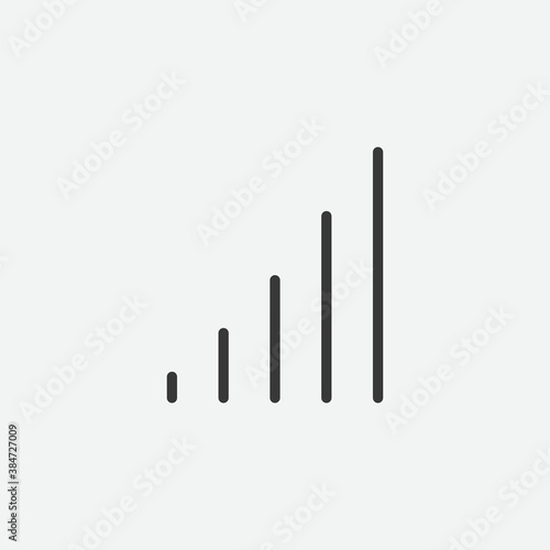 Signal icon isolated on background. Network symbol modern  simple  vector  icon for website design  mobile app  ui. Vector Illustration