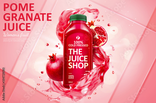 Fresh pomegranate juice ad