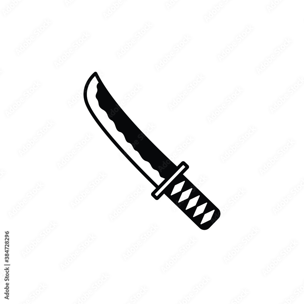 Samurai sword icon vector Samurai sword icon vector