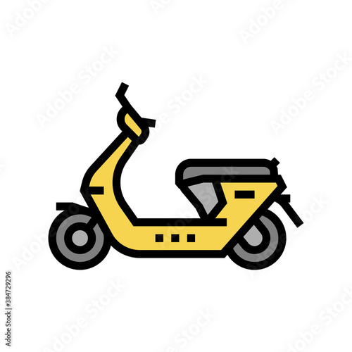 gas moped color icon vector. gas moped sign. isolated symbol illustration