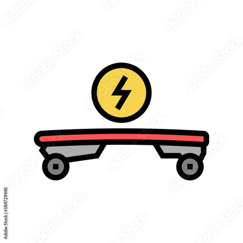 electrical skateboard color icon vector. electrical skateboard sign. isolated symbol illustration