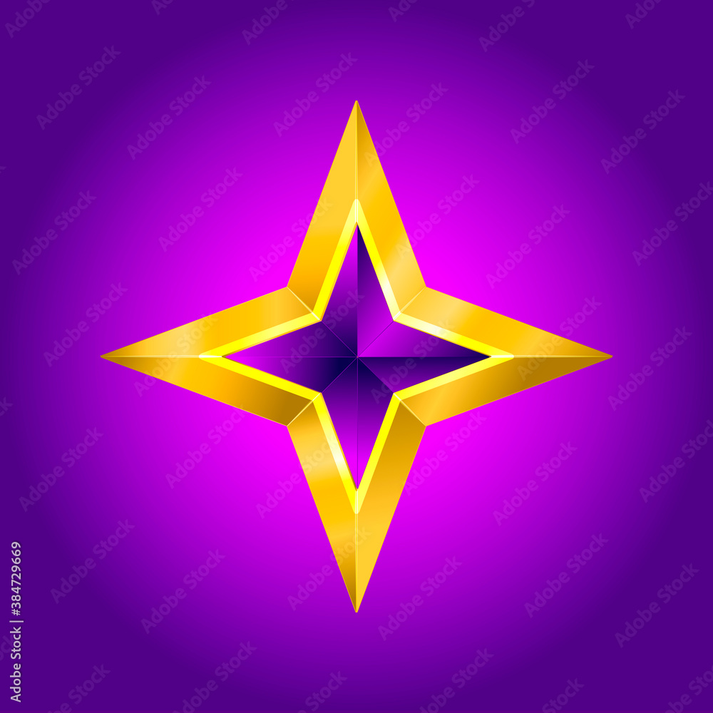illustration of a purple gold star on steel background. vector file New year Christmas illustration of a purple gold star on steel background. vector file New year Christmas