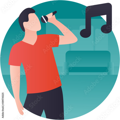 
A girl is enjoying music and having fun 
