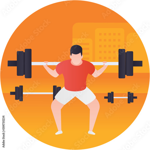
A bodybuilder is weightlifting 
